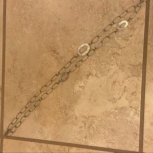 Silpada Sterling Silver Hammered Oval Links Necklace